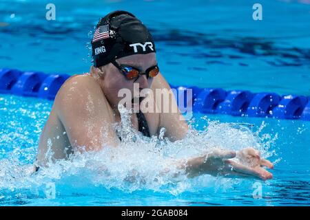 Tokio, Japan. Juli 2021. TOKIO, JAPAN - 30. JULI: Lilly King of United States tritt am 30. Juli 2021 im Tokyo Aquatics Center in Tokio, Japan, beim Finale der 200-m-Brusthakespiele der Frauen bei den Olympischen Spielen 2020 in Tokio an (Foto: Giorgio Scala/Insidefoto/Deepbluemedia) Credit: Insidefoto srl/Alamy Live News Stockfoto