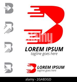 B-Buchstabensymbol für Boost Benchmark-Vektordarstellung für Designelemente, Symbolverwendung oder andere Zwecke. Stock Vektor