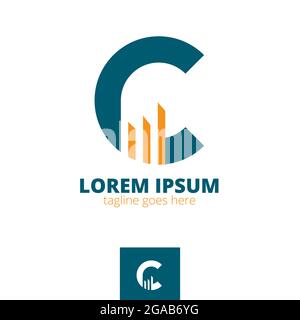 C-Buchstaben-basiertes Symbol für den Kopf-Vektor für Unternehmen, Marken, Identitäten, Designelemente oder andere Zwecke Stock Vektor