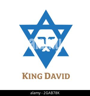 Die neuere Version des King David-Symbols mit verbesserten Linien Stock Vektor