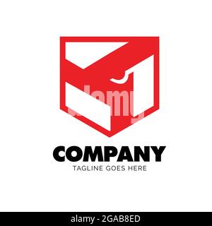 Logo mit dem Motiv „Shield and Eye“ oder „Vision“ Stock Vektor