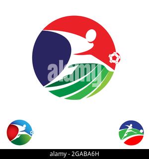 Football League Emblem Konzepte Vektor Stock Vektor