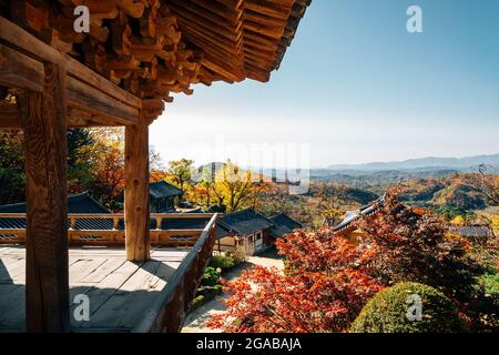 Herbst des Buseoksa-Tempels in Yeongju, Korea Stockfoto