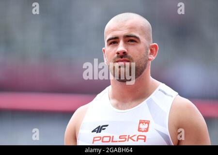 Tokio, Japan. Kredit: MATSUO. Juli 2021. STOJ Bartlomiej (POL) Leichtathletik : Diskus-Wurf-Qualifikation der Männer während der Olympischen Spiele 2020 in Tokio im Nationalstadion in Tokio, Japan. Kredit: MATSUO .K/AFLO SPORT/Alamy Live Nachrichten Stockfoto