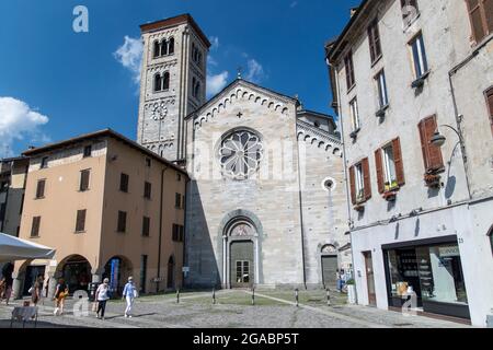 San Fedele Square Como Italien Stockfoto