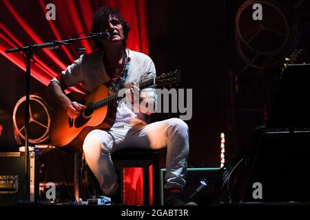 Rom, Italien. Juli 2021. Cesare 'Mac' Petricich während des Konzerts in der Villa Ada Roma Incontra il Mondo (Foto: Domenico Cippitelli/Pacific Press/Sipa USA) Quelle: SIPA USA/Alamy Live News Stockfoto