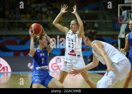 Während des FIBA Women's EuroBasket 2021, Viertelfinale-Basketballspiels zwischen Frankreich und Bosnien-Herzegowina am 23. Juni 2021 bei Rhenus Sport in Straßburg, Frankreich - Foto Laurent Lairys / DPPI Stockfoto