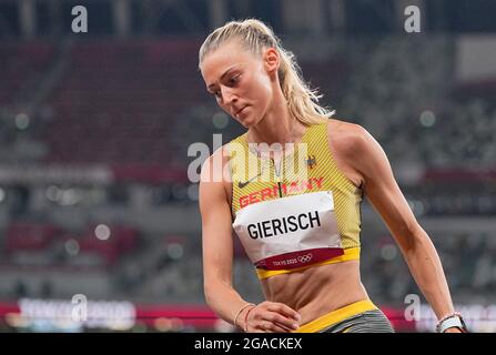 Tokio, Japan. Juli 2021. Leichtathletik: Olympia, Dreisprung, Frauen, Kristin Gierisch aus Deutschland. Quelle: Michael Kappeler/dpa/Alamy Live News Stockfoto