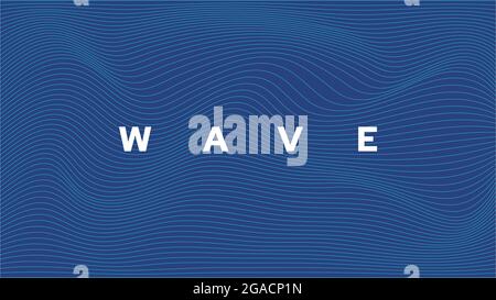 Lineare Wellenmuster für Designs, grafische Designelemente, Wellen aus dünnen Linien. Vektor-Tools für Grafikdesign-Arbeit. Stock Vektor