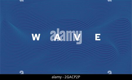 Lineare Wellenmuster für Designs, grafische Designelemente, Wellen aus dünnen Linien. Vektor-Tools für Grafikdesign-Arbeit. Stock Vektor