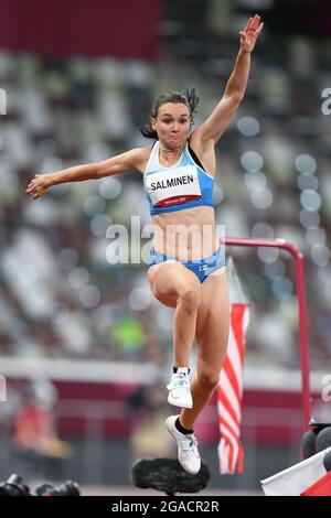 Tokio, Japan. Kredit: MATSUO. Juli 2021. SALMINEN Senni (FIN) Leichtathletik : Dreisprung-Qualifikation der Frauen während der Olympischen Spiele 2020 in Tokio im Nationalstadion in Tokio, Japan. Kredit: MATSUO .K/AFLO SPORT/Alamy Live Nachrichten Stockfoto