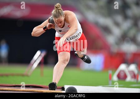 Tokio, Japan. Kredit: MATSUO. Juli 2021. KARDASZ Klaudia (POL) Leichtathletik : Frauen-Kugelschuss-Qualifikation während der Olympischen Spiele 2020 in Tokio im Nationalstadion in Tokio, Japan. Kredit: MATSUO .K/AFLO SPORT/Alamy Live Nachrichten Stockfoto