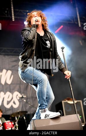 Pigeon Detectives, die live beim Tramlines Festival 2021 auftreten Stockfoto