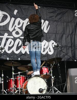 Pigeon Detectives, die live beim Tramlines Festival 2021 auftreten Stockfoto