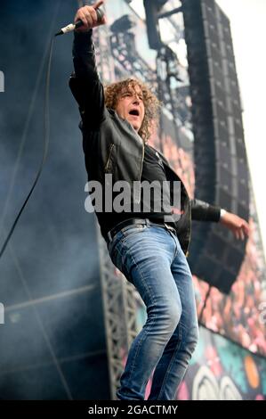 Pigeon Detectives, die live beim Tramlines Festival 2021 auftreten Stockfoto