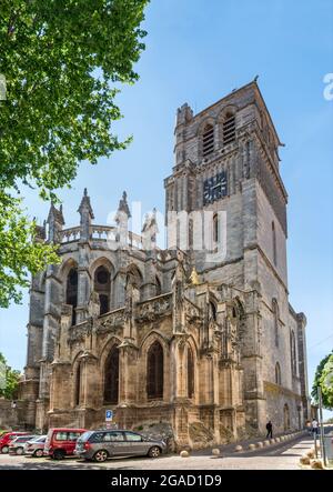 Kathedrale von Saint-Nazaire (Kathedrale von St-Nazaire), in Beziers, Departement Herault, Region Oskitanie, Frankreich Stockfoto