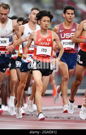 Tokio, Japan. Kredit: MATSUO. Juli 2021. ITO Tatsuhiko (JPN) Leichtathletik : 10.000-m-Finale der Männer während der Olympischen Spiele 2020 in Tokio im Nationalstadion in Tokio, Japan. Kredit: MATSUO .K/AFLO SPORT/Alamy Live Nachrichten Stockfoto