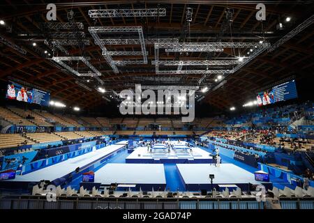 Allgemeine Ansicht während der Olympischen Spiele Tokio 2020, Trampolin Gymnastik Frauen-Medaille am 30. Juli 2021 im Ariake Gymnastik Center in Tokio, Japan - Foto Foto Kishimoto / DPPI Stockfoto