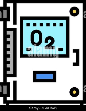 Grafik zum Vektor der Pool-Ozonator-Farbsymbole Stock Vektor