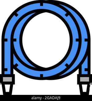 Abbildung des Symbols für die Farbe des Filtrat-Schwimmbadschlauchs Stock Vektor