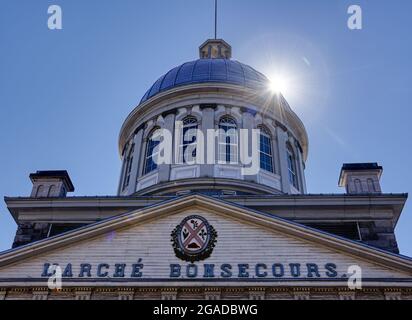 Der Marché Bonsecours im Viertel Old Port (Le Vieux Port) von Montreal Stockfoto