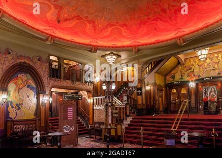 Interieur des Tushchinski-Theaters, Amsterdam, Niederlande Stockfoto