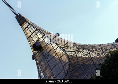 München, Deutschland - 27. August 2011: Das Zelt des Olympiaparks München in München, Deutschland, ist ein Olympiapark, der in Bau war Stockfoto