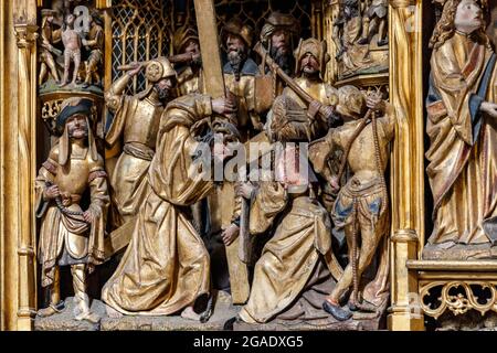 Altar der Passion, St. John's Cathedral, Den Bosch, Niederlande Stockfoto