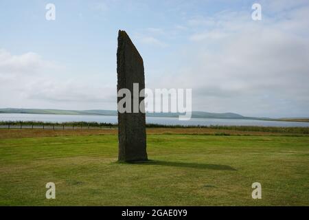 Stehende Steine von Stenness Orkney Stockfoto