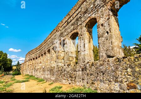 Aquädukt von San Lazaro in Merida, Spanien Stockfoto