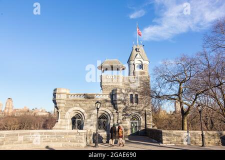 Schloss Belvedere im Central Park - New York City, USA. Stockfoto