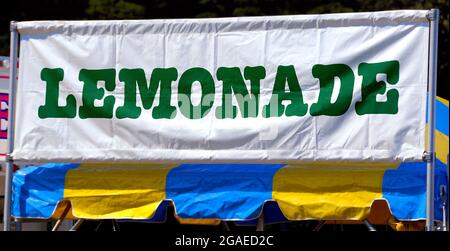 Limonade Zugeständnis Standschild. Stockfoto