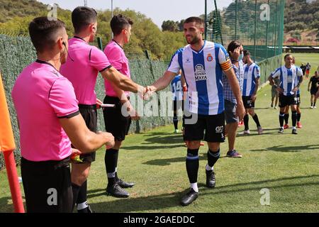 Marbella, Spanien. Juli 2021. David Lopez von RCD Espanyol während des Vorsaison-Freundschaftsspiel zwischen RCD Espanyol und Cádiz CF im Marbella Football Center, Spanien. (Bild: © Jose Luis Contreras/DAX via ZUMA Press Wire) Stockfoto