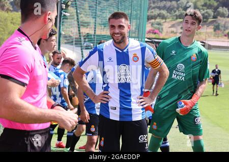 Marbella, Spanien. Juli 2021. David Lopez von RCD Espanyol während des Vorsaison-Freundschaftsspiel zwischen RCD Espanyol und Cádiz CF im Marbella Football Center, Spanien. (Bild: © Jose Luis Contreras/DAX via ZUMA Press Wire) Stockfoto