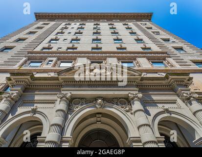 57 West 75th Street, entworfen von Lamb & Rich, ist Teil des Upper West Side / Central Park West Historic District. Stockfoto