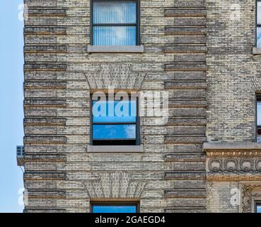 57 West 75th Street, entworfen von Lamb & Rich, ist Teil des Upper West Side / Central Park West Historic District. Stockfoto