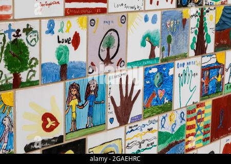 Oklahoma City, Oklahoma - das Oklahoma City National Memorial markiert den innenpolitischen Terroranschlag von 1995, der den Bundesbau von Alfred P. Murrah zerstörte Stockfoto