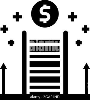 Abbildung des Symbols „Karriereleiter“ Stock Vektor