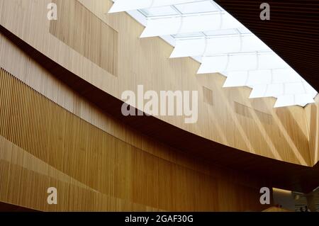 CALGARY, ALBERTA - AUGUST 24 2019 - Calgary Central Library Skylight Stockfoto