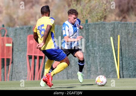 Adria Pedrosa von RCD Espanyol in Aktion während des Freundschaftsspiel zwischen RCD Espanyol und Cdiz CF im Marbella Football Center, Spanien. Stockfoto