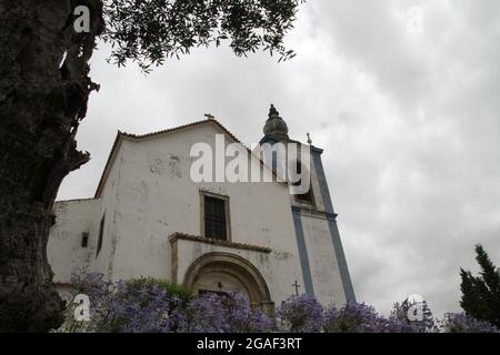 Alte Kirche des Schlosses in Torres Vedras, Portugal Stockfoto