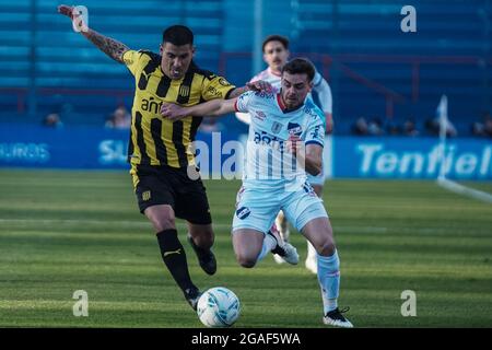 Montevideo, 04 de julio. Estadio Gran Parque Central. En el clásico del Futbol uruguayo, Nacional se impuso 2 a 0 a Peñarol por la fecha 9 del torneo Stockfoto