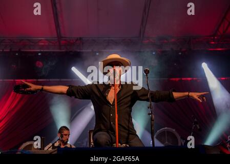 Padua, Italien. Juli 2021. Paolo 'Pau' Bruni Negrita durante il Concerto durante titoloEvento, Concerto in Padova, Italien, 29 luglio 2021 Quelle: Independent Photo Agency/Alamy Live News Stockfoto