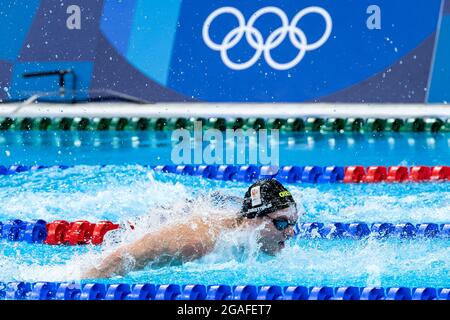 Tokio, Japan. Juli 2021. TOKIO, JAPAN - 30. JULI: Teilnahme an der Halbfinalstaffel der Männer bei den Olympischen Spielen 2020 in Tokio im Tokyo Aquatics Center am 30. Juli 2021 in Tokio, Japan (Foto von Giorgio Scala/Orange Picics) Credit: Orange Pics BV/Alamy Live News Stockfoto