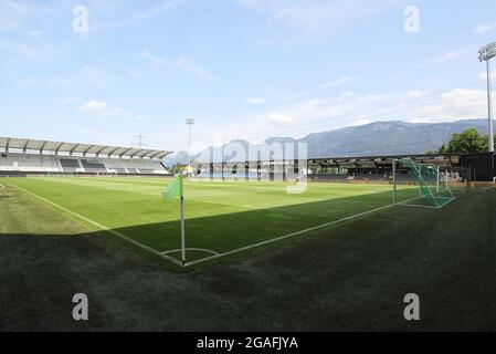 Dortmund, Deutschland. 30. Juli 2021. firo: 30.07.2021, Fußball, 1. Bundesliga, Saison 2021/2022, Testspiel, Borussia Dortmund - FC Bologna, allgemein, Einleger, Cashpoint Arena, Altach, Quelle: dpa picture Alliance/Alamy Live News Stockfoto