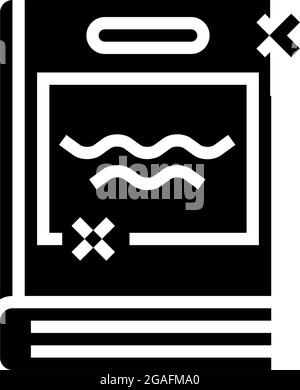 Lehrbücher Glyphen Symbol Vektor Illustration Stock Vektor