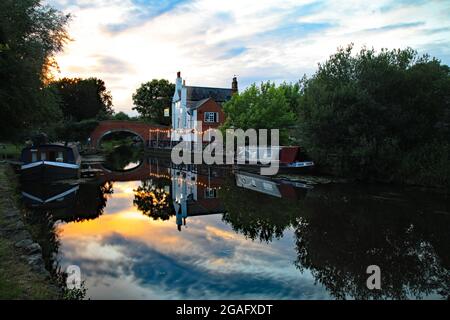 Grand Union Canal, Barrow Upon Soar, Leicestershire Stockfoto