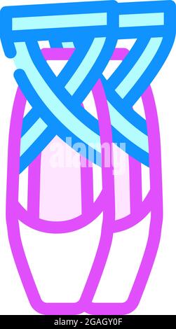 Schuhe Tänzer Farbe Symbol Vektor Illustration Stock Vektor