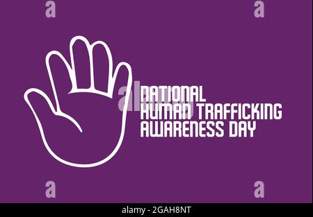 Vorlage für den National Human Trafficking Awareness Day Stock Vektor