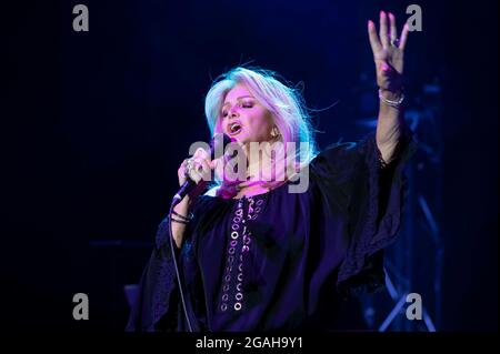 Madrid, Spanien. Juli 2021. Konzert der britischen Sängerin Bonnie Tyler in Madrid, in Las Noches del Hipodromo, Madrid 30. Juli 2021 Credit: CORDON PRESS/Alamy Live News Stockfoto